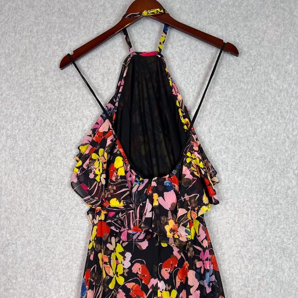 Jason Wu Collective Floral Halter Neck Ruffles Dress Size 2 - Picture 6 of 10
